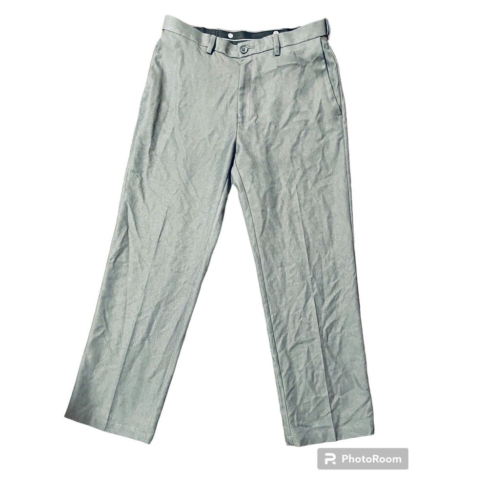 Haggar Men's Dress Pant Dark Grey 34x30. Straight Leg, Regular Fit.